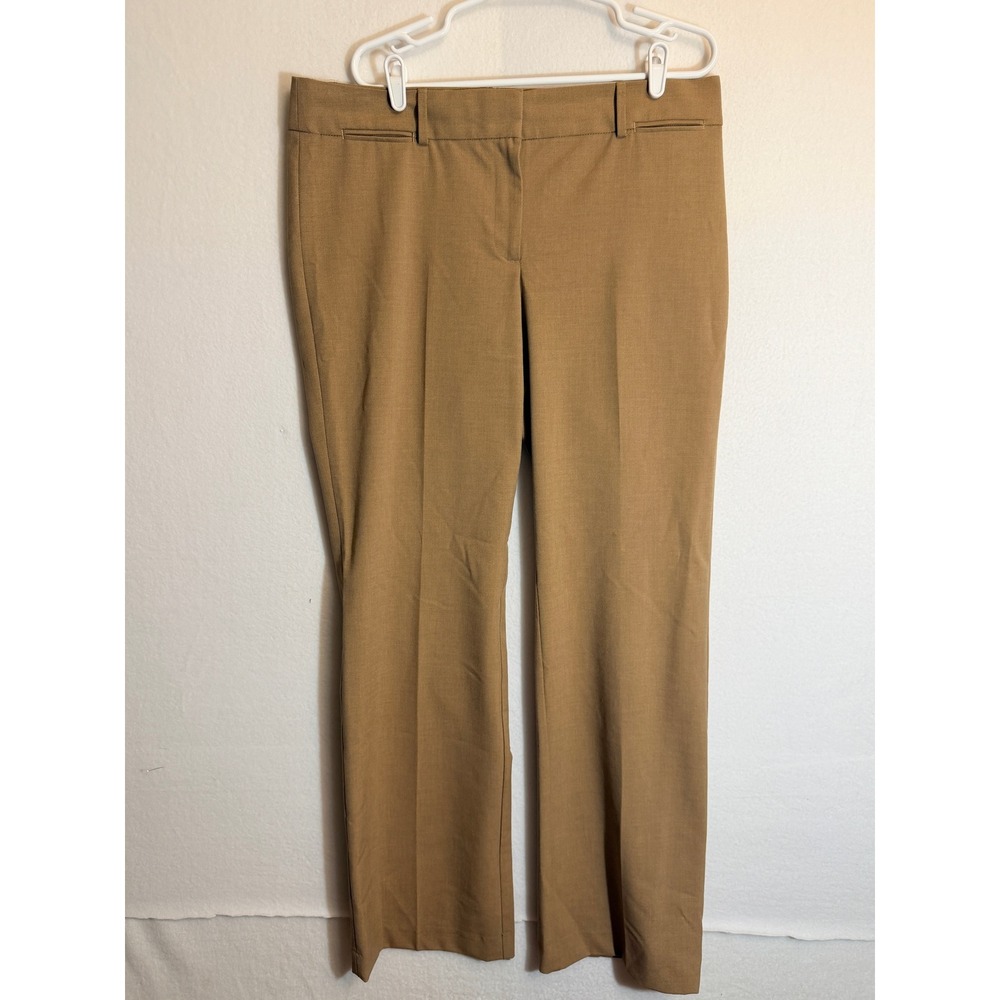 Loft Marisa Trouser Pants Womens 14T Camel Tan Straight Leg Business Workwear